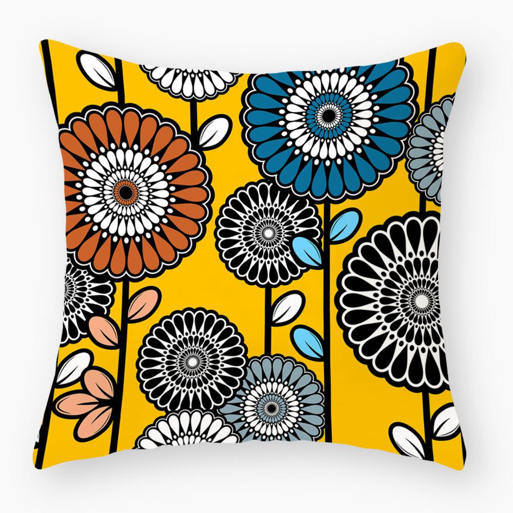 Printed Pillowcase Home Sofa Decorative Cushion Cover Creative Printed Waist Pillowcase