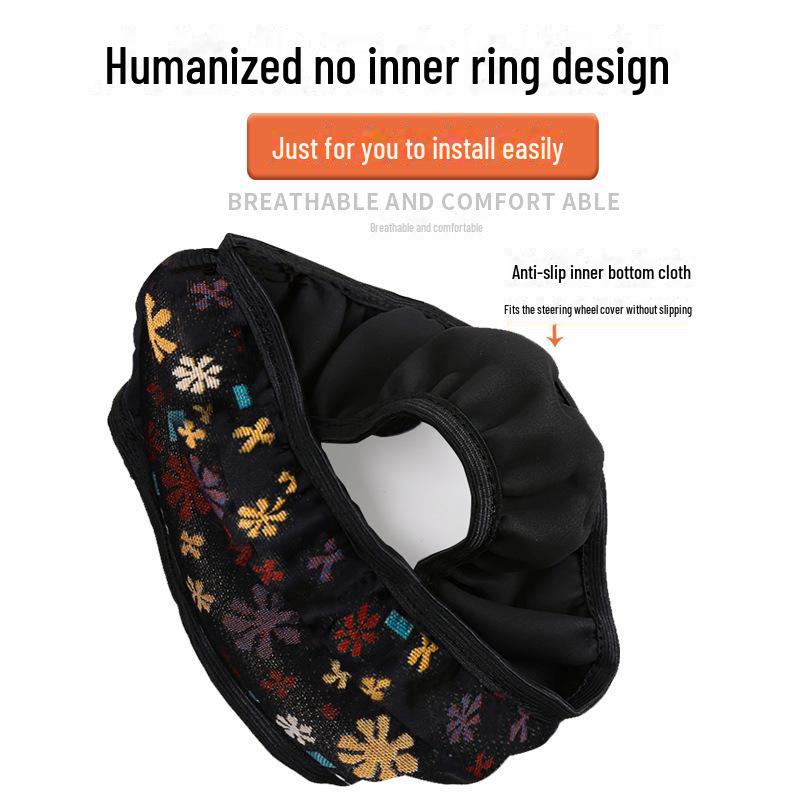 Coprivolante Anello Interno Farfalla 2024 - Universale, Decorazione Carina, Coprimanubrio Antiscivolo per Tutte le Stagioni, Accessorio da Donna per il Cross-Border