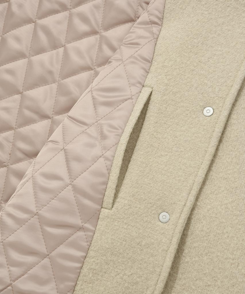 Covernat Woman Varsity Jacket Beige