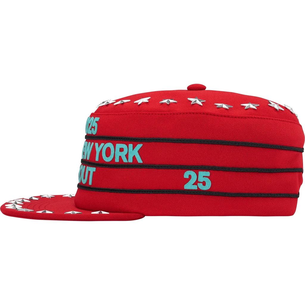 Supreme Stars Studded Pillbox Hat Red