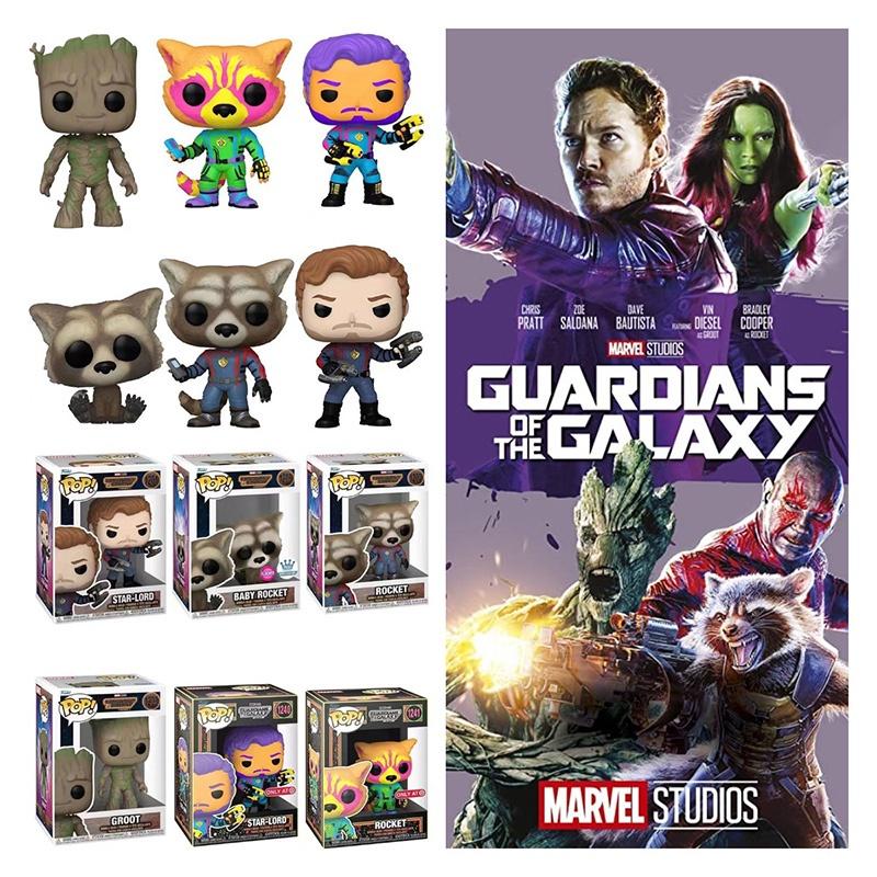 Pvc Material Guardians Of The Galaxy 3 Figures Rocket And Groot Pops