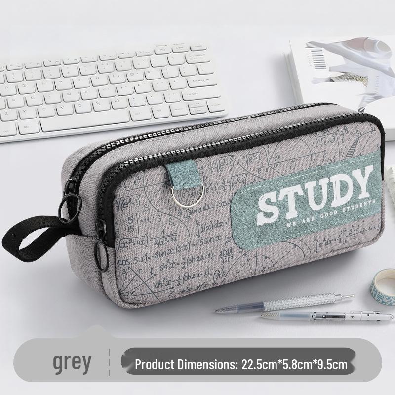 TOME Double Layer Pencil Case for Boys, Large Capacity for Junior and Primary Students, Oxford Cloth, High Appearance Stationery Box