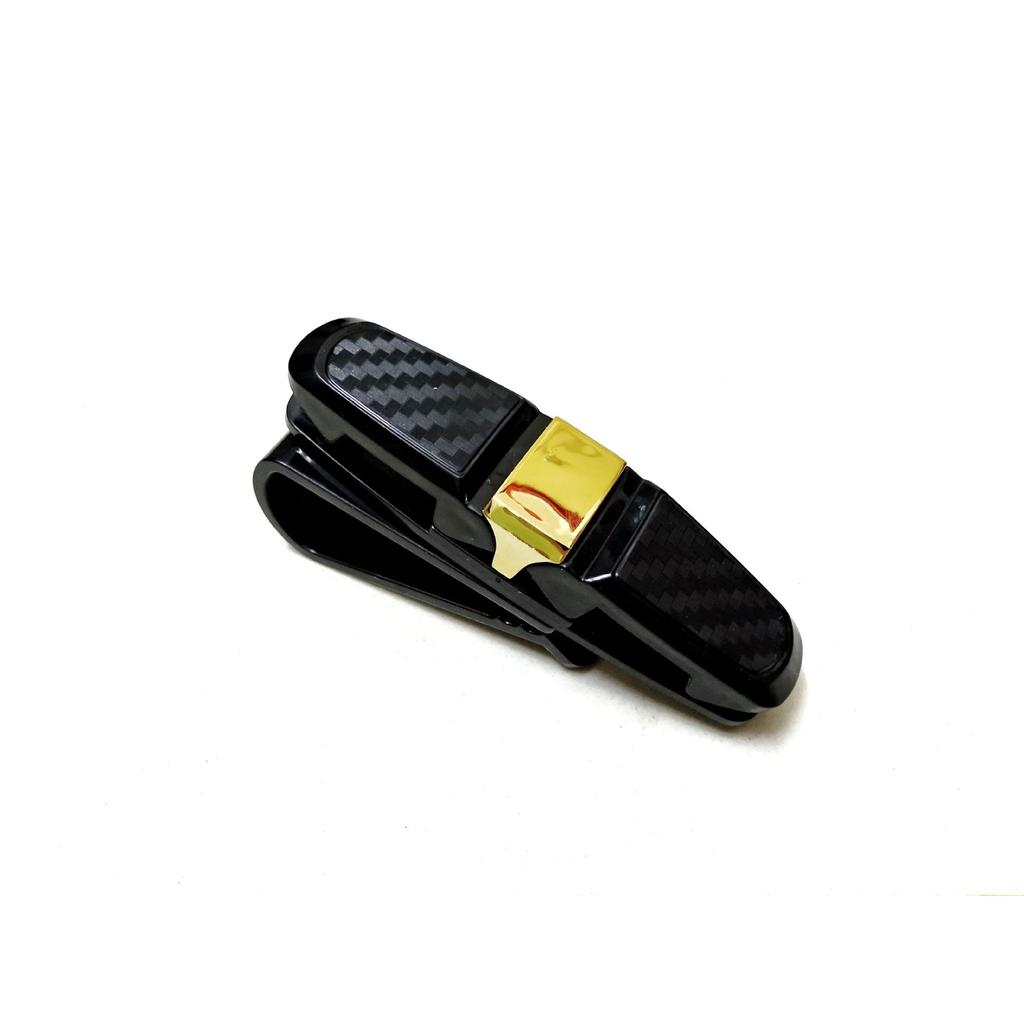 Pack of 2  Car Glasses Holders with Card Clip, Sunglasses Holder, 180° Rotating Glasses Clip with Cards, Double Ended Clip for All Vehicle Models