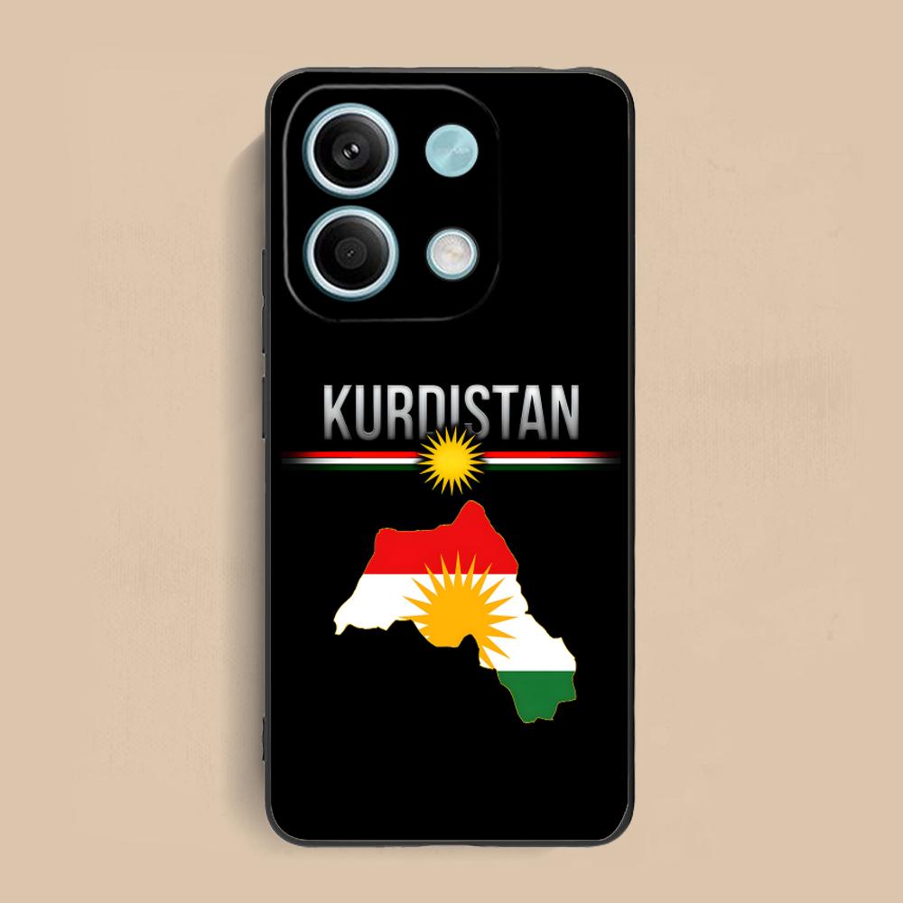 Kurdistan Flag Matte TPU Mobile Phone Case for Xiaomi Redmi 15 14 13 12 A5 3 2 1 C Plus 4G 5G Colorful Printing Cover