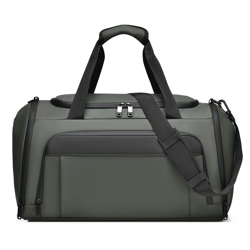 

Travel Bag Men s Dry and Wet Separate Shoe Bin Handbag Large Capacity Sports Fitness Bag зелений
