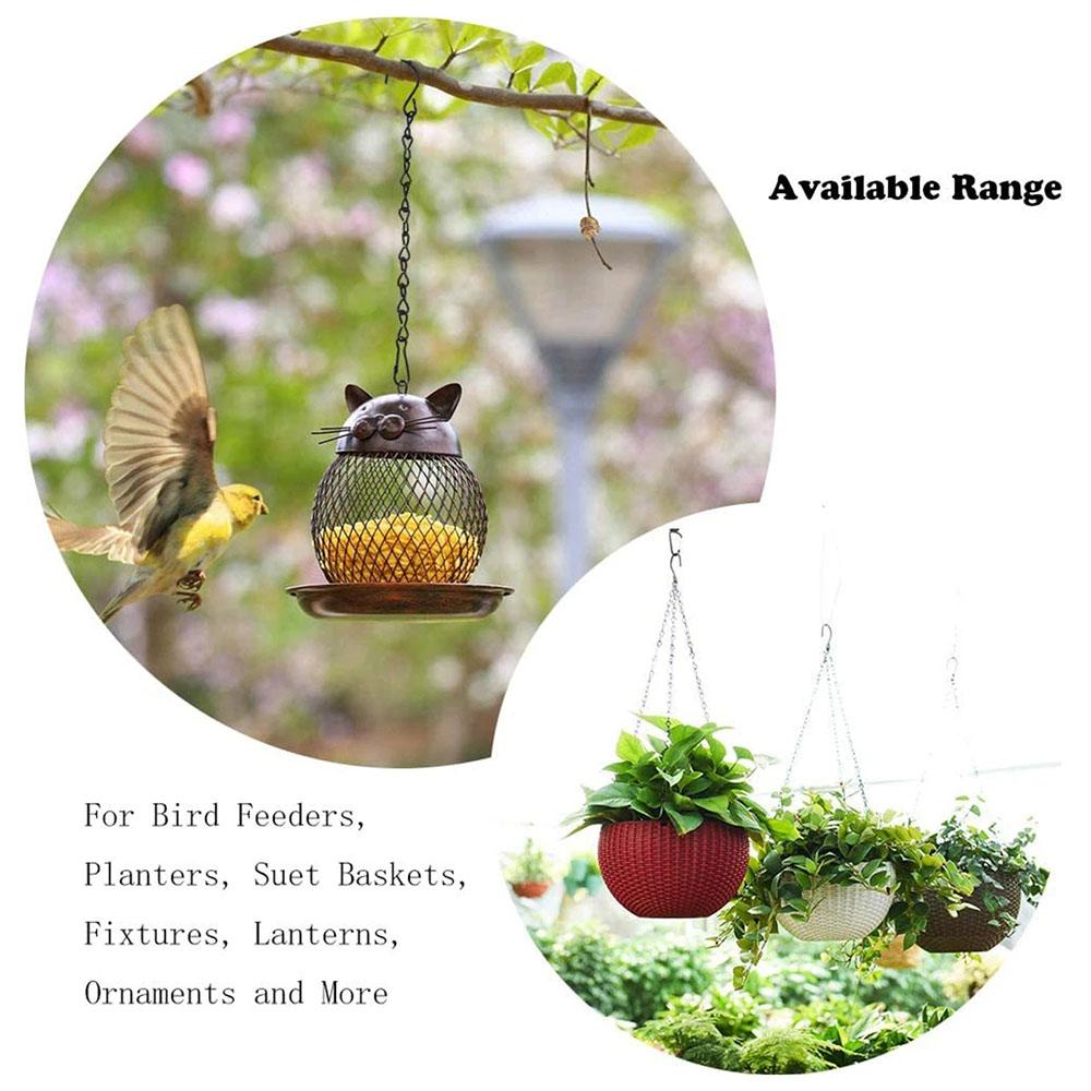 1pc 40cm Garden Basket Hanging Metal Chains Flower Planter Pots Holder 3/4 Point Plant Hanger Home Garden Tools