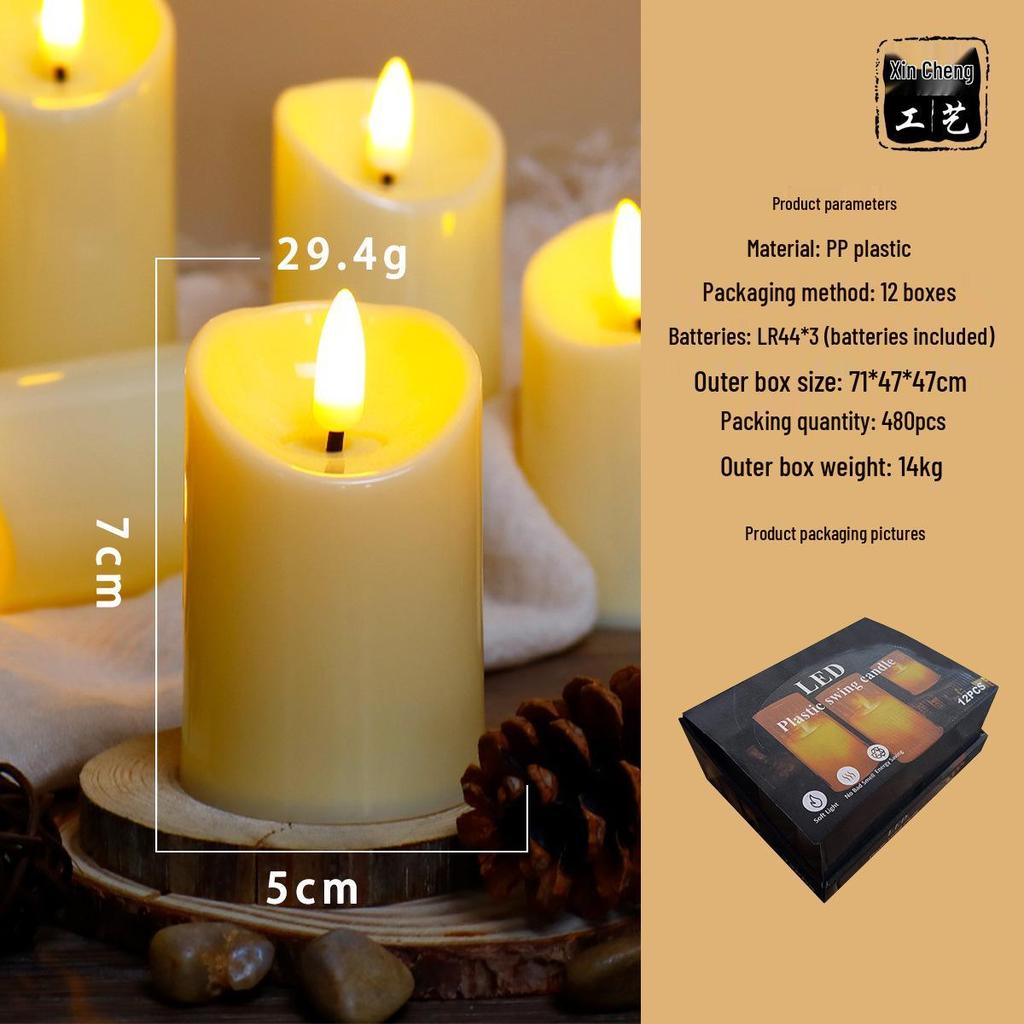 LED Simulated Candle: Perfect for Birthdays, Romantic Occasions, Weddings, and Theatrical Decorations.