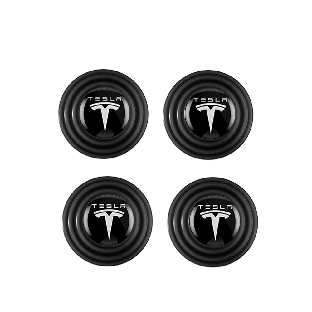 

For Tesla Model 3 S X Y P100D Accessories 4/8PCS Car Door Shock Absorber Gasket Anti-collision Pad Car Buffer Stickers Valve Cap For Tesla