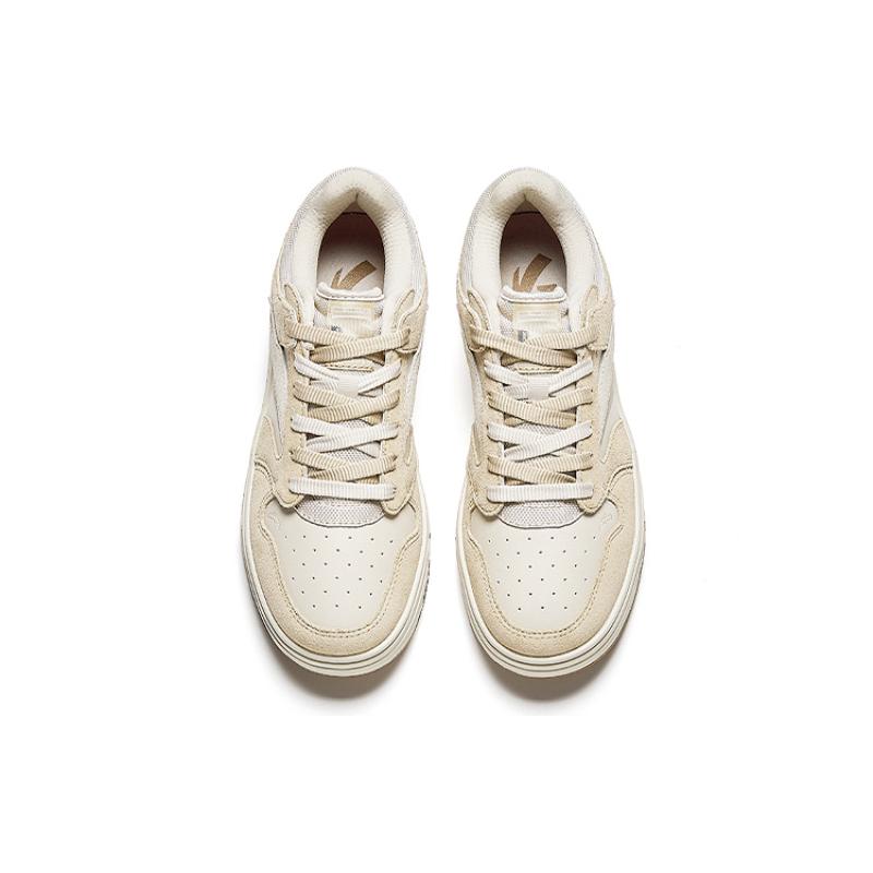 Anta Coconut Shell Basic Slip Resistant Abrasion Resistant Balance Low top Skateboard Shoes Women's White Sneakers 922338053-2