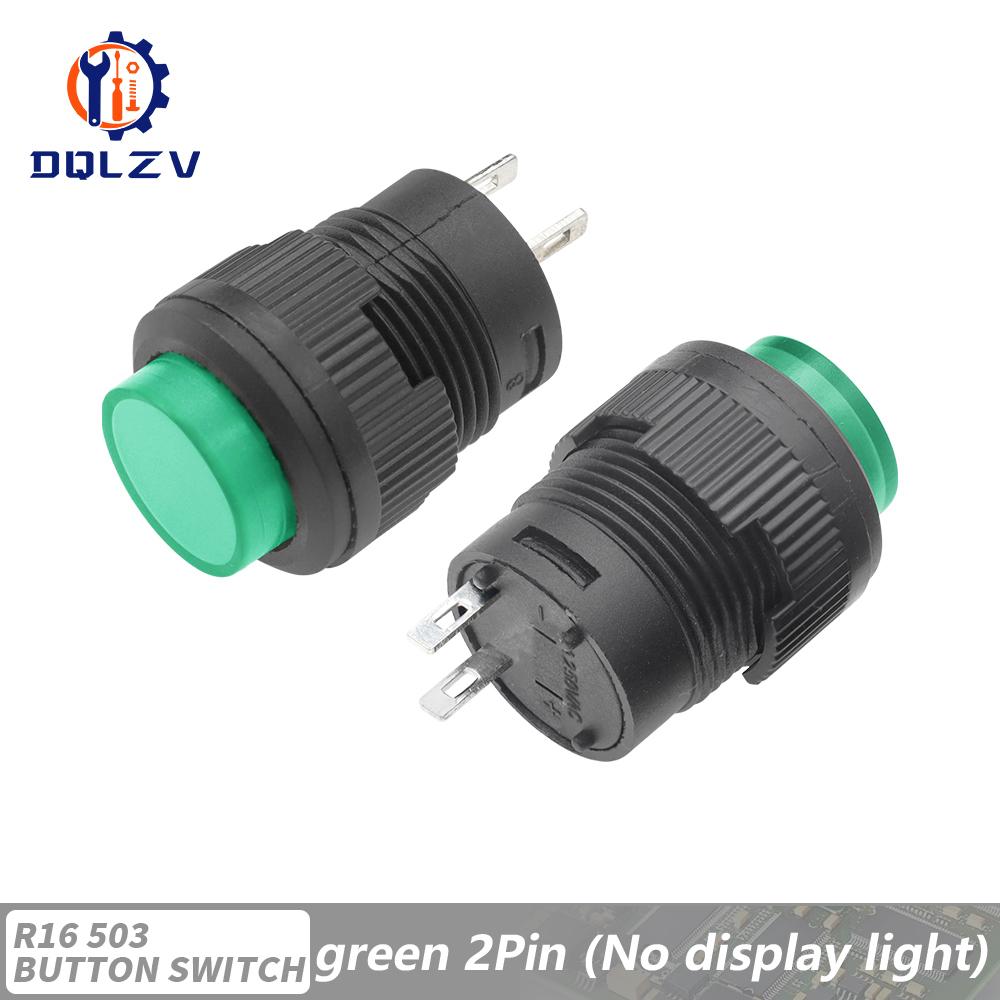 Self-lockin 16MM Latching/Momentary Push Button Switch With 5Color LED lighting 4Pin R16-503/AD R16-503/BD
