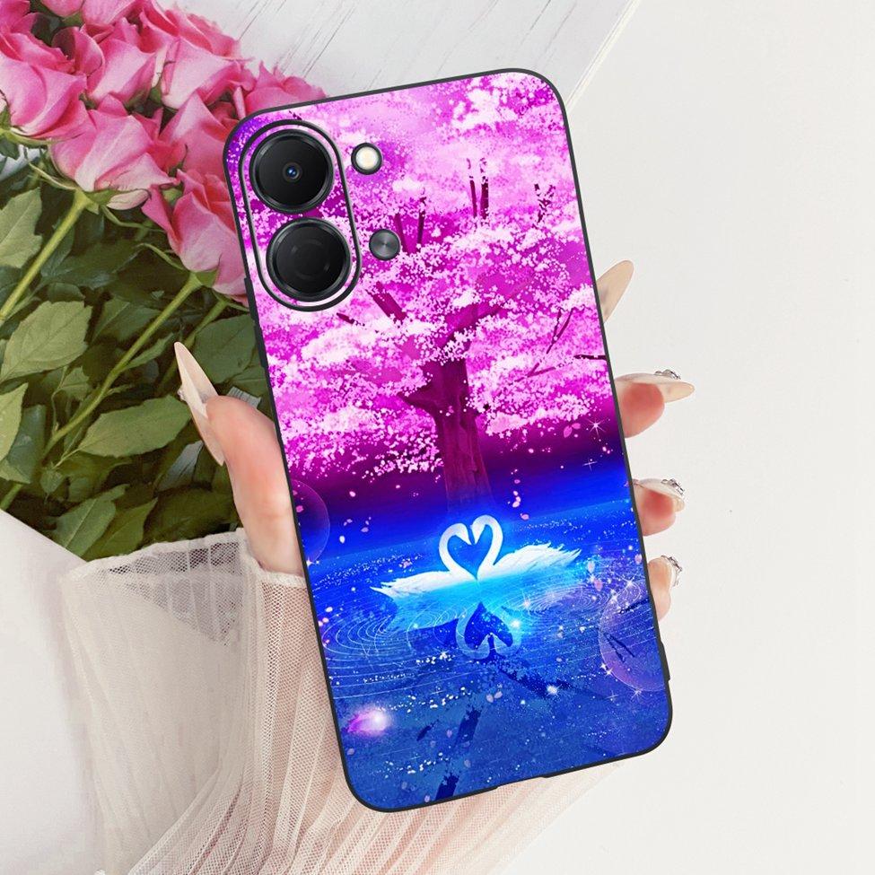 For Tecno Spark Go 3 Case Cover Fashion Butterfly Luxury Cute Painted Black Silicone Bumper For Tecno Spark Go3 KN3 Phone Casing