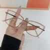 Korean Women Fashionable Oversized Eyeglasses Frame Anti Blue Light Glasses Myopia Glasses Frame Flat Lens Men Gafas