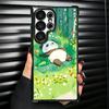 Cute Cartoon Panda Plating Phone Case For Samsung Galaxy S24 S25 FE S26 Edge S23 Ultra S22 S21 Plus S20 Anti-Fall Airabag Cover