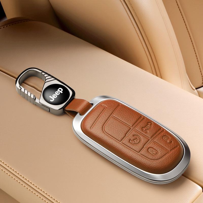 Jeep Key Cover Compatible with Compass, Cherokee, Commander, Grand Cherokee Key Shell
