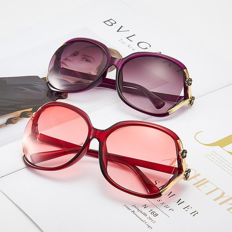 Trend Polarized Sunglasses Fashion Rose Sunglasses Retro Street Camellia Glasses