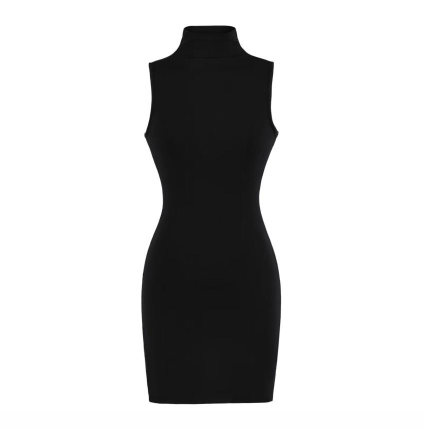 Trendy High-Waisted Sleeveless Dress: Elastic Waist, Elegant, Hip-Hugging Skirt - Early Spring 2026 Style for Women Large