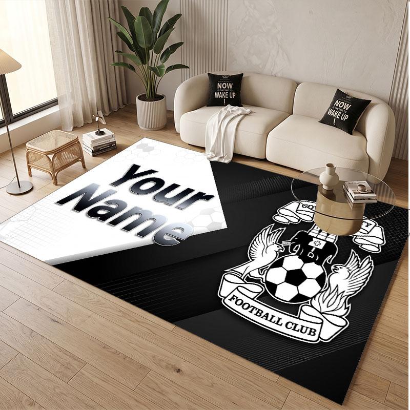 Custom Rug Coventry City Pattern Print Name Text Soft Non‑Slip Floor Carpet for Home Indoor Decoration