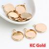 8/10/12/14/16/18/20/25mm Inner Size Bronze Silver Plated Rhodium 7 Colors High Quality Iron Material Cameo Setting Pendant Tray