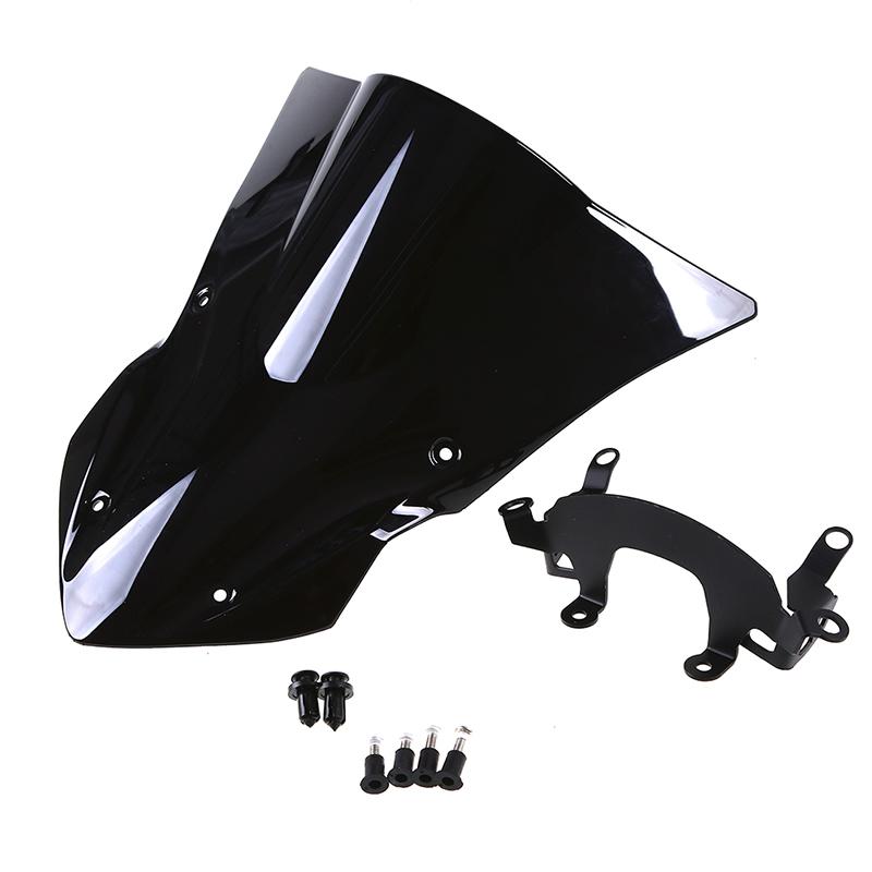 Windscreen Fit for Kawasaki Z900 2017-2018 Windshield Double Bubble Shield Deflector Fairing Bracket Motorcycle Accessories