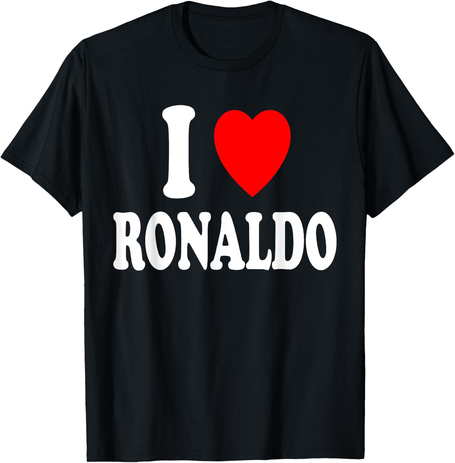 I Love Ronaldo Heart Graphic T-shirt XXXL