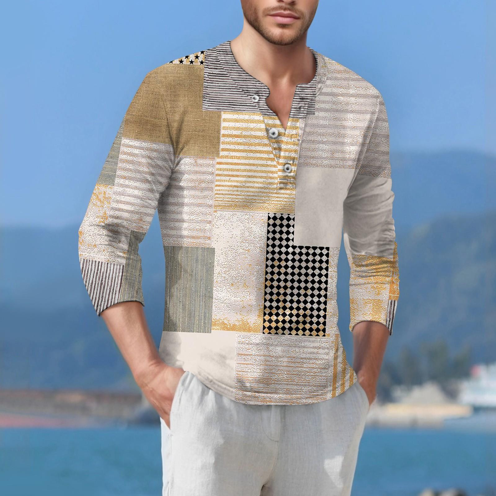 

Мужская футболка уличная повседневная мода с длинными рукавами L бежевый