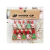 Wooden Cartoon Santa Clips - Photo Hanger, Tea Bag Sealer, Card Holder for Christmas Trees & Flower Shops
