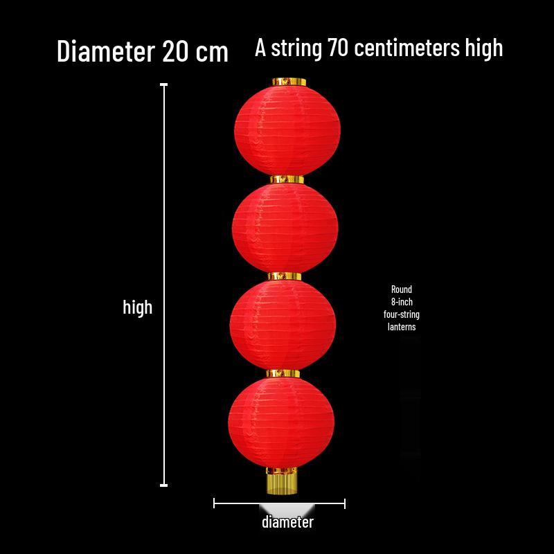 Outdoor Waterproof Gourd Lanterns: Red String Hanging Ornaments for New Year and Mid-Autumn Festivals