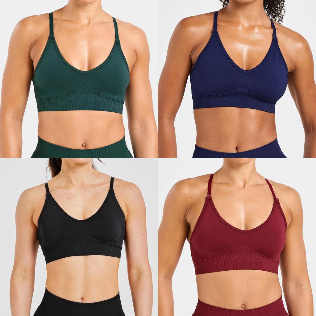 Seamless Yoga Bra With Moisture Wicking Fabric For Fitness Enthusiasts