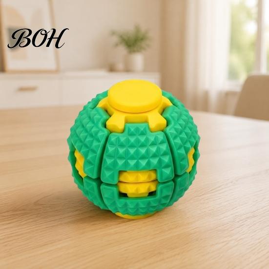 Spinning Ball Toy 3D Printed Press Spin Spiky Ball, Stress Anxiety Relief Fidget Spinner, Spinner Decompression Rotating Desk for Kids Teens