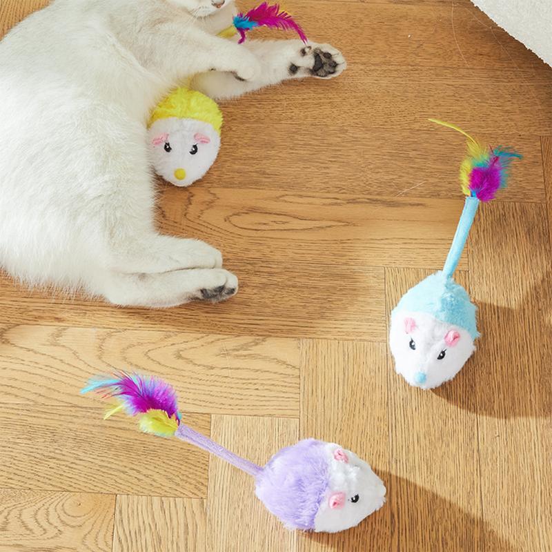 Interaktives Katzenspielzeug Maus Intelligent Sound Automatisch Bewegliche Maus Sicheres Katzenspielzeug Haustierspielzeug Weich Für Katze Kätzchen Drinnen Und