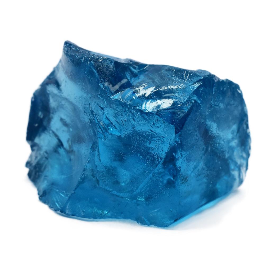 Lab-Created Blue Sapphire Loose Gemstone 71 Ct Uncut Rough Crystal September Birthday Birthstone