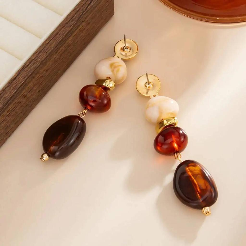 IngeSight.Z Vintage Geometrische Acryl Hars Waterdruppel Oorbellen Vrouwen Boho Prachtige Oor Sieraden Accessoires Feestcadeau