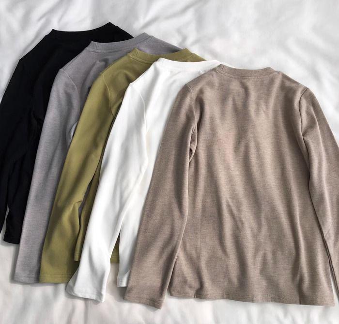 Dámský sametový top s dlouhým rukávem s výšivkou slona - Kulatý výstřih, Volný střih