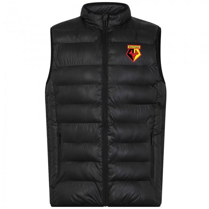 Watford FC Mens Crest Padded Gilet