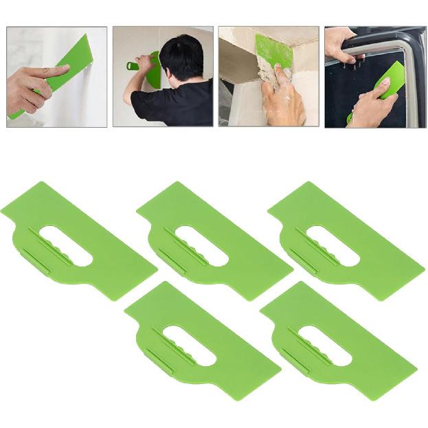 Plastic Putty Spatula Flexible 5PCS 10 Inch Putty Spatulas Flexible Plastic Paint Scraper Set for Drywall Spackling Patching Painting