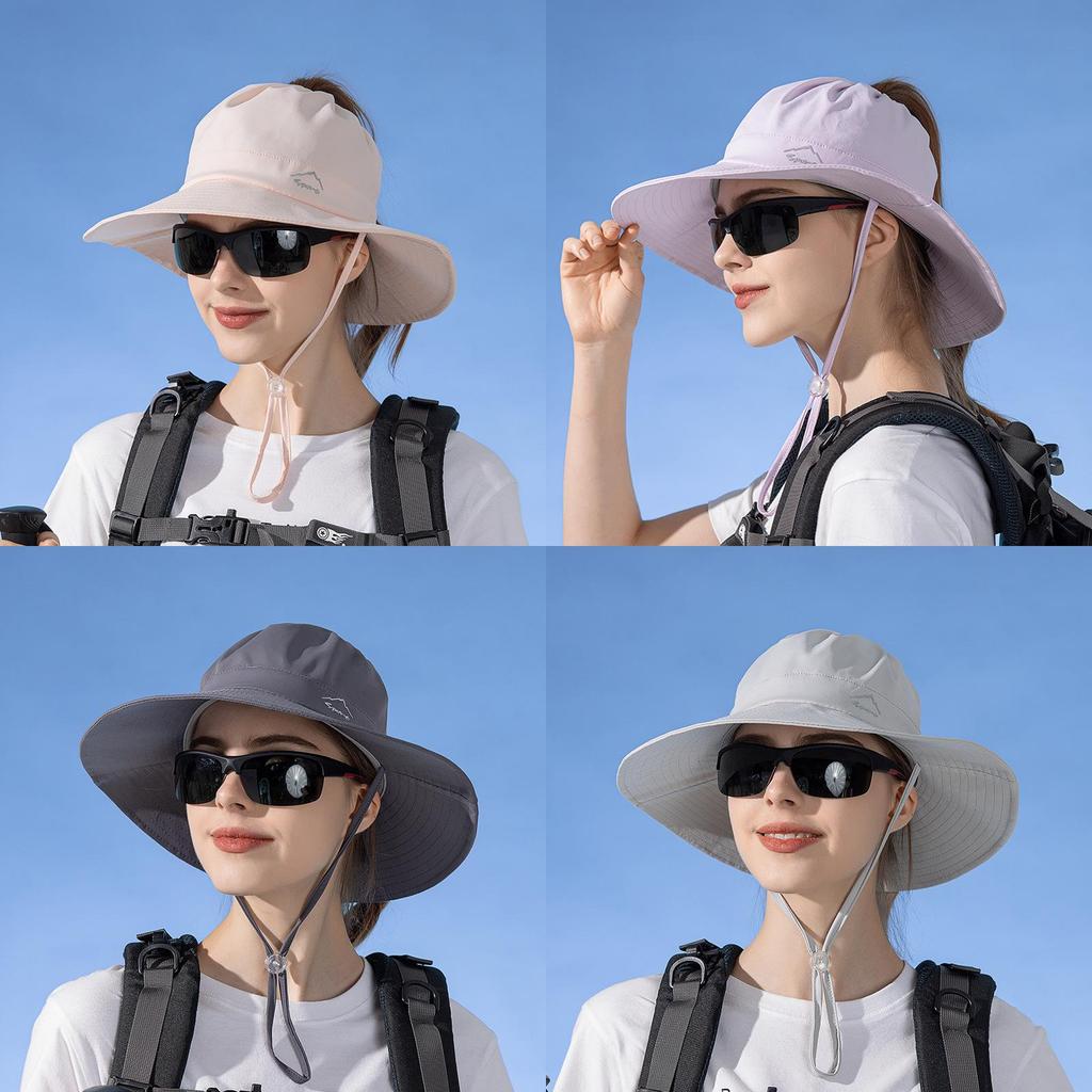 Ice Silk Outdoor Sun Hat With Wide Brim For Summer Hiking And Fishing Protection