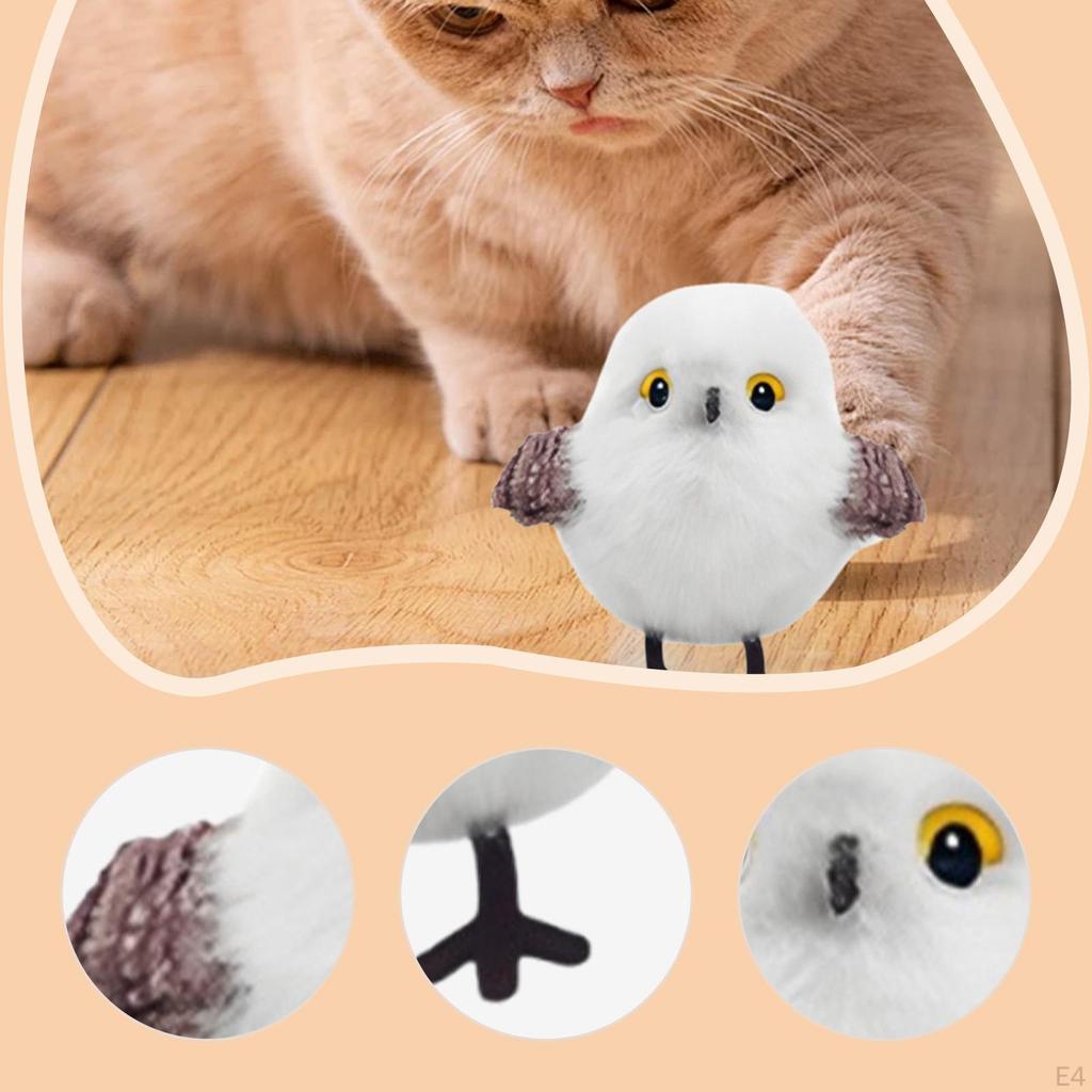 Interactive Flapping Bird Cat Toy Automatic Chirp Tweet for Indoor Cats Kitten Pet Supplies