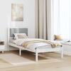 Bed Frame Light Grey 80 x 200 cm Solid Pine Wood