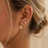 SHIXIN 2026 New Classic Stainless Steel Zircon Stud Earring Women Exquisite 18k Gold Plated Piercing Ear Wedding Banquet Jewelry