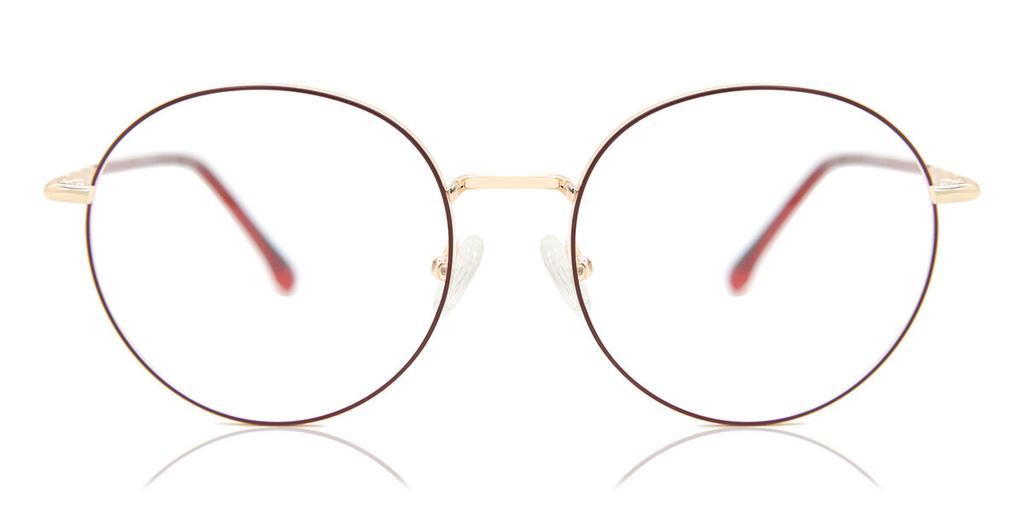 Full Rim Oval Red Gold Smartbuy Collection Woller 897c Fashion Unisex Eyeglasses