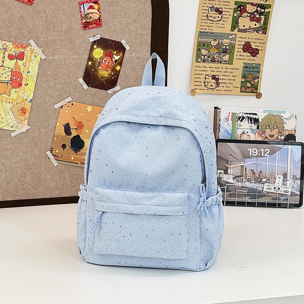 School Bag New Backpack for Girls, Cute Star, High School Student, Middle School Student, Lightweight Backpack, Simple Travel Backpack