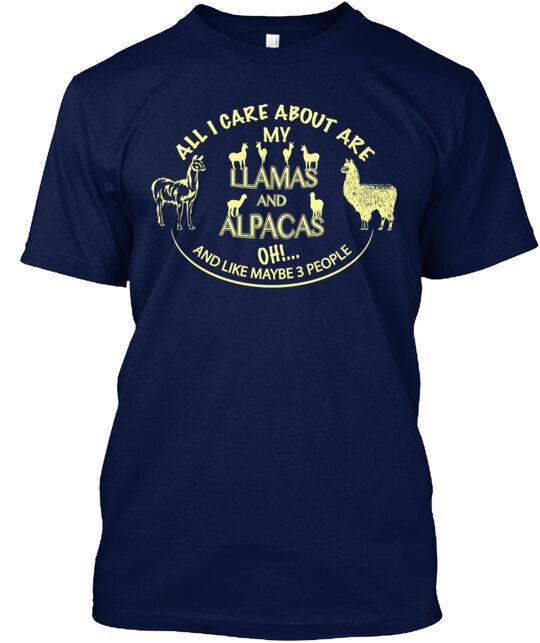 

All I Care About Llamas & Aplacas T-Shirt Made in the USA Size S to 5XL Unisex T-Shirt XXXXL