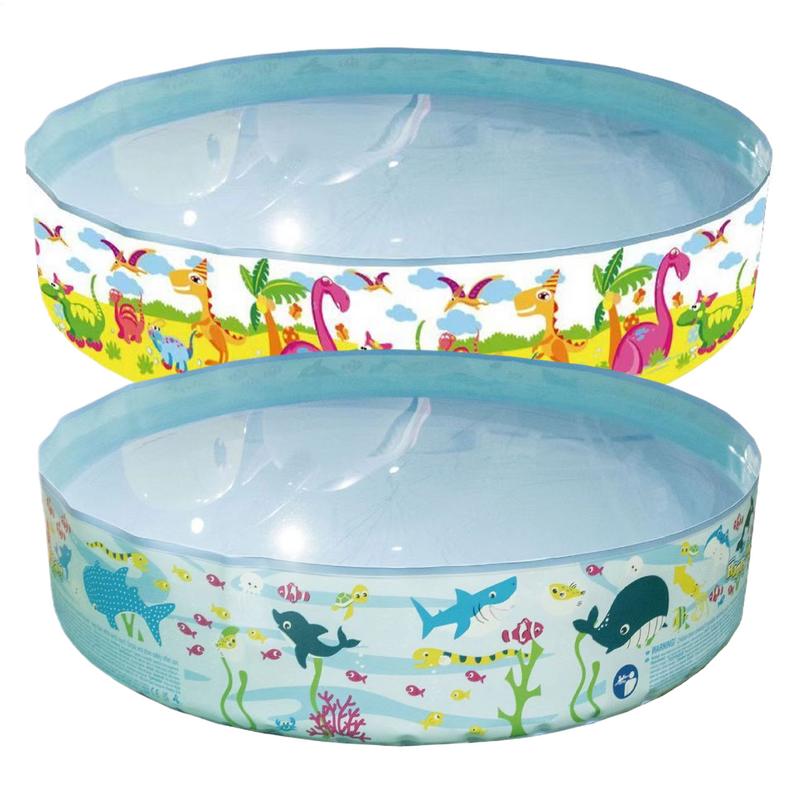 Little Pool for Kids Play Pool Animal Design Toys Activities Hard-Sided Play Playhouse for Backyard Vacation Pond Patio