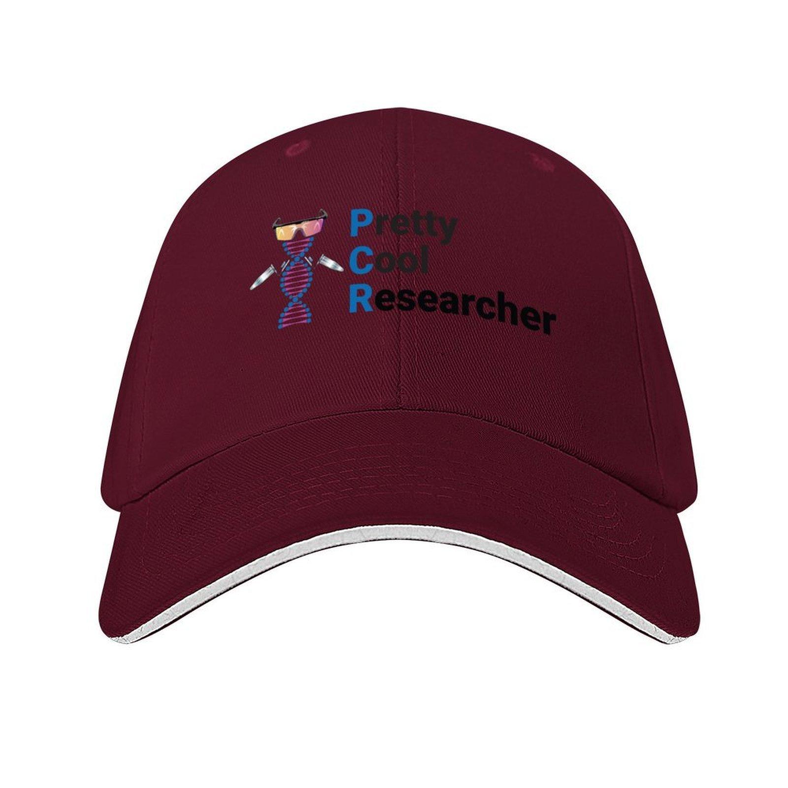 

PCR Pretty Cool Researcher Funny Character Logo Baseball Cap Golf Unisexs big size hat Hat Unisex Ball Cap Sun Hats For Women Unisexs