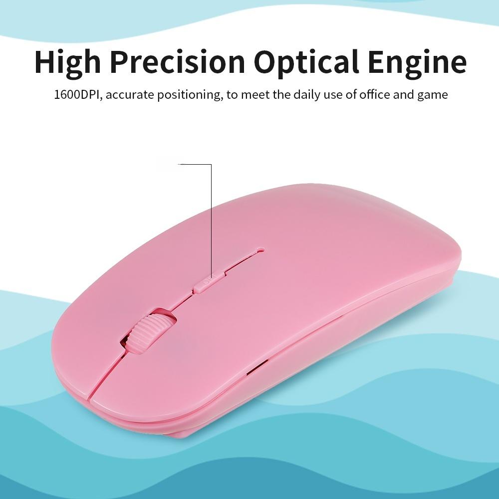 2.4G Wireless Mouse Mice 1600DPI Portable Ultra-thin Mute Mouse 4 Keys Wireless Optical Mouse for Laptop Desktop Computer