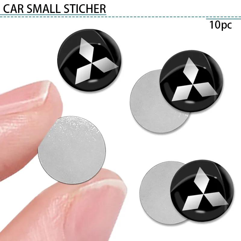 10ks Univerzální Dekorace Logo Auta Interiér Malá Samolepka Decal Pro Mitsubishi Lancer Montero I200 Pajero Eclipse Příslušenství