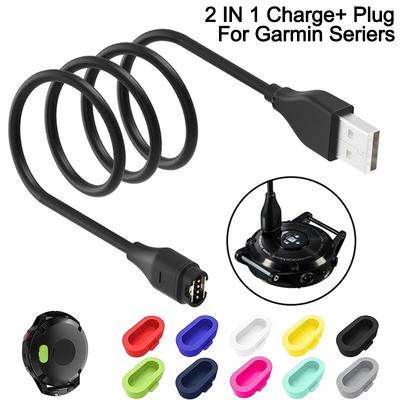 USB Charging Cable for Garmin Fenix 5S Charger 5 5X Plus 7 7S 6 6S 6X Pro Vivoactive 3 Charger 4s 935 Venu Sq 945 245 Plug Cover