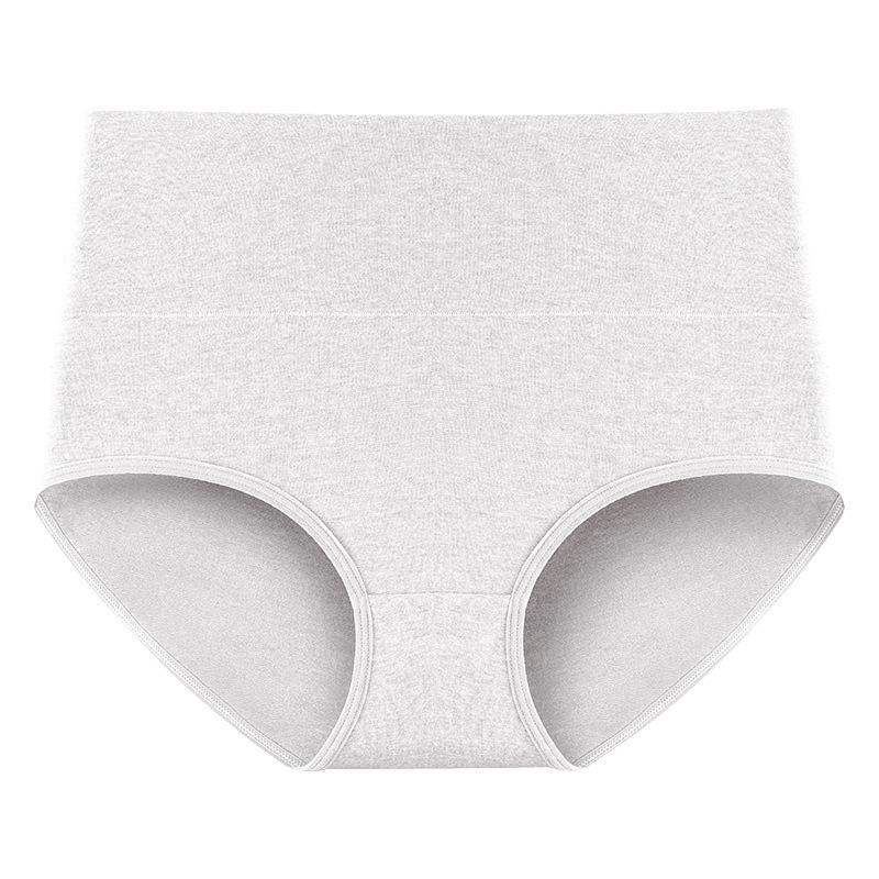 Women's Large Size Colored Cotton Antibacterial Pure Cotton Belly High Waist Triangle Briefs