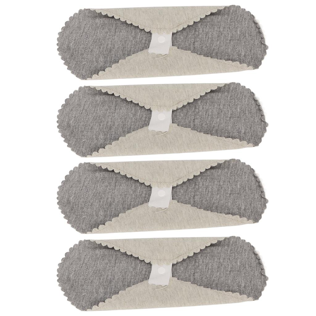 4PCS Washable Feminine Pads Gray Graphene Leakproof Breathable Reusable Sanitary Pads for Women M