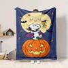 1Pc Halloween Snoopy Pumpkin Night Blanket Soft And Comfortable Casual Warm Camping Travel Christmas Halloween Gift M917102